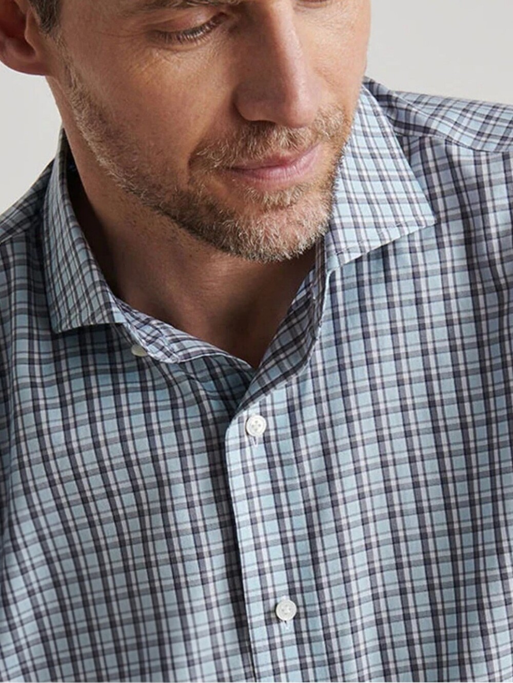 Peter Millar Abetone Cotton Sport Shirt in Blue Frost -  XL